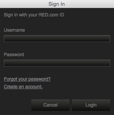 Sign In to RED Account